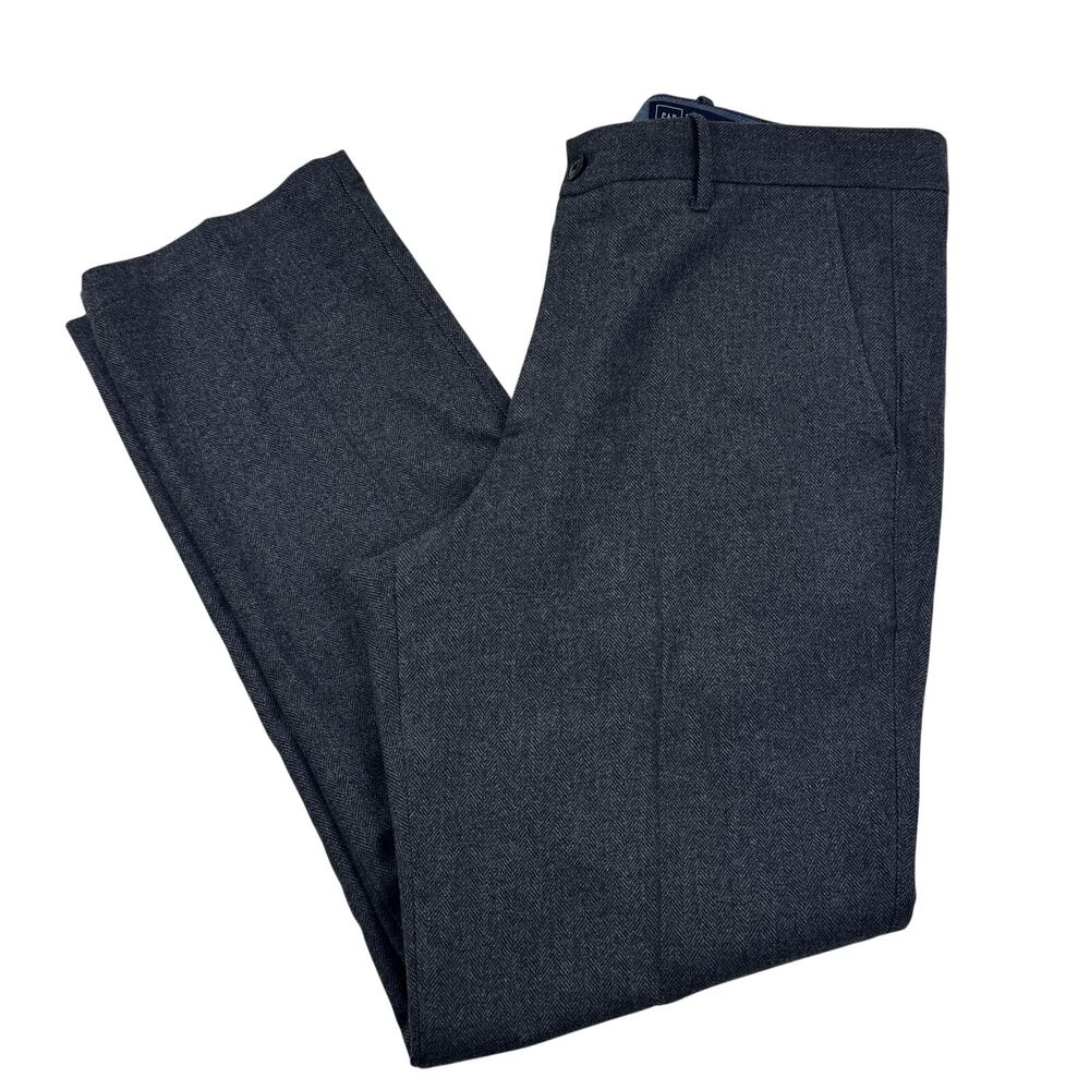 GAP Gray Wool Blend Straight Leg Flat Front Pants Men's Size 36/32